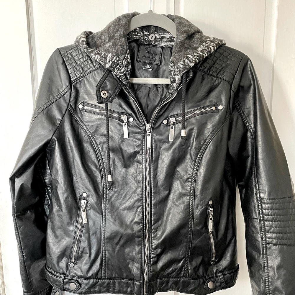 Vegan Leather Moto Jacket